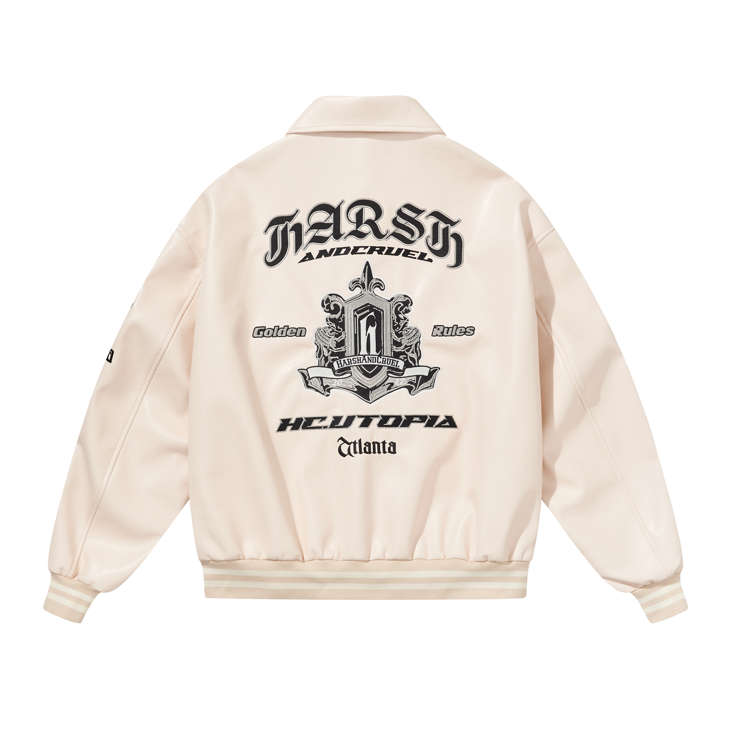 HARSH AND CRUEL Бейсбольная куртка унисекс, White
HARSH AND CRUEL Бейсбольная куртка унисекс, White