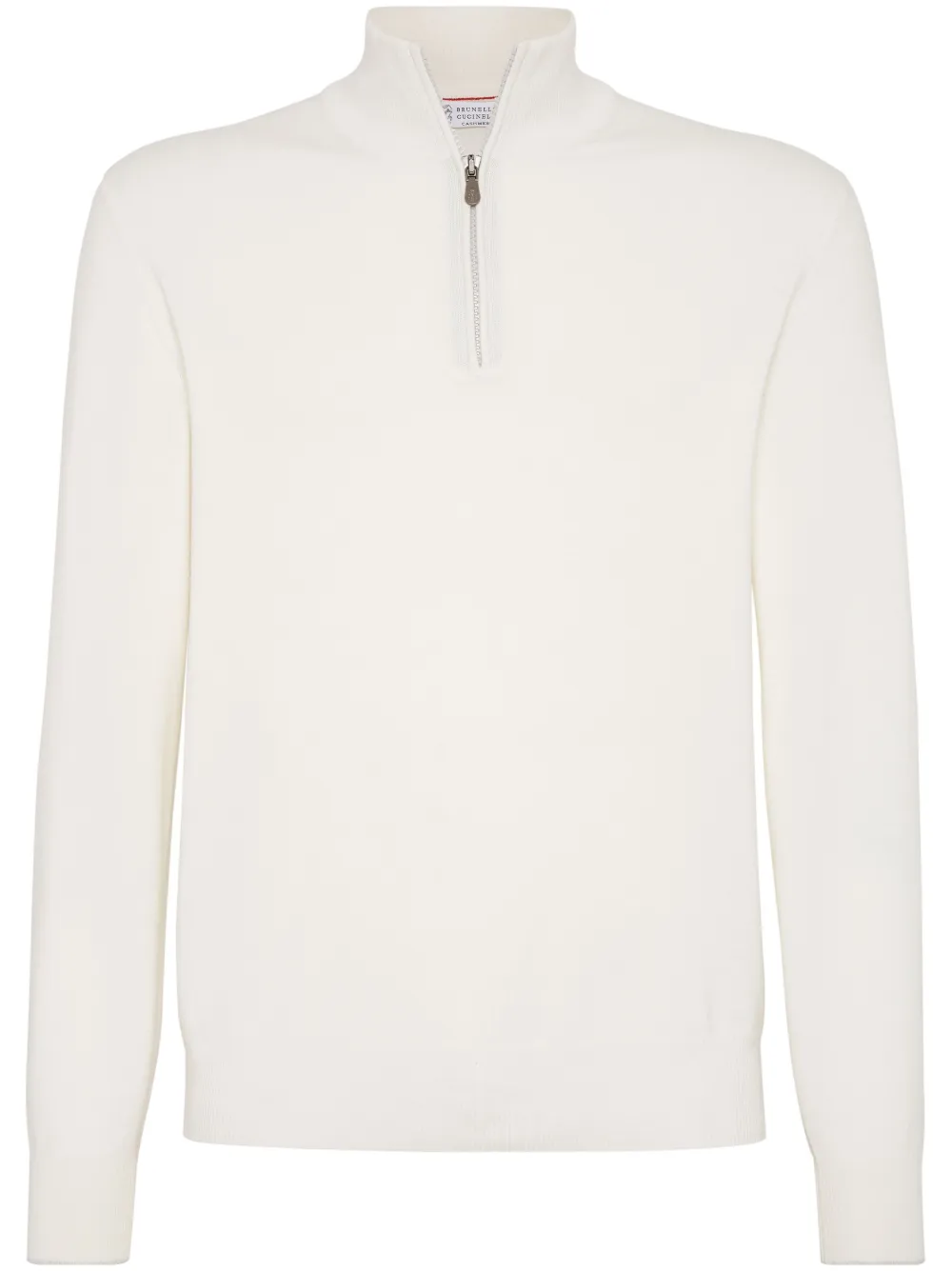Кашемировая рубашка поло с высоким воротником Brunello Cucinelli, белый
Кашемировая рубашка поло с высоким воротником Brunello Cucinelli, белый