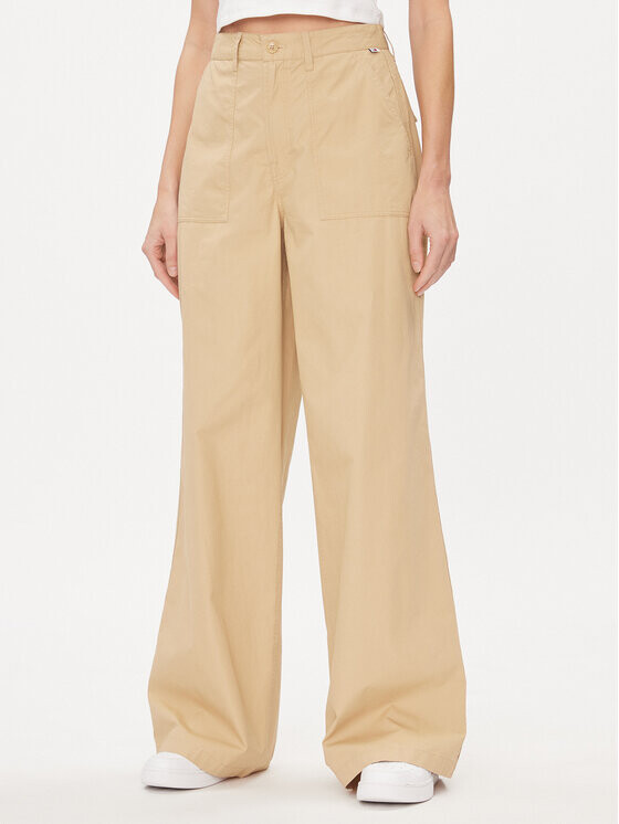 Широкие брюки из ткани Tommy Jeans, бежевый
Широкие брюки из ткани Tommy Jeans, бежевый