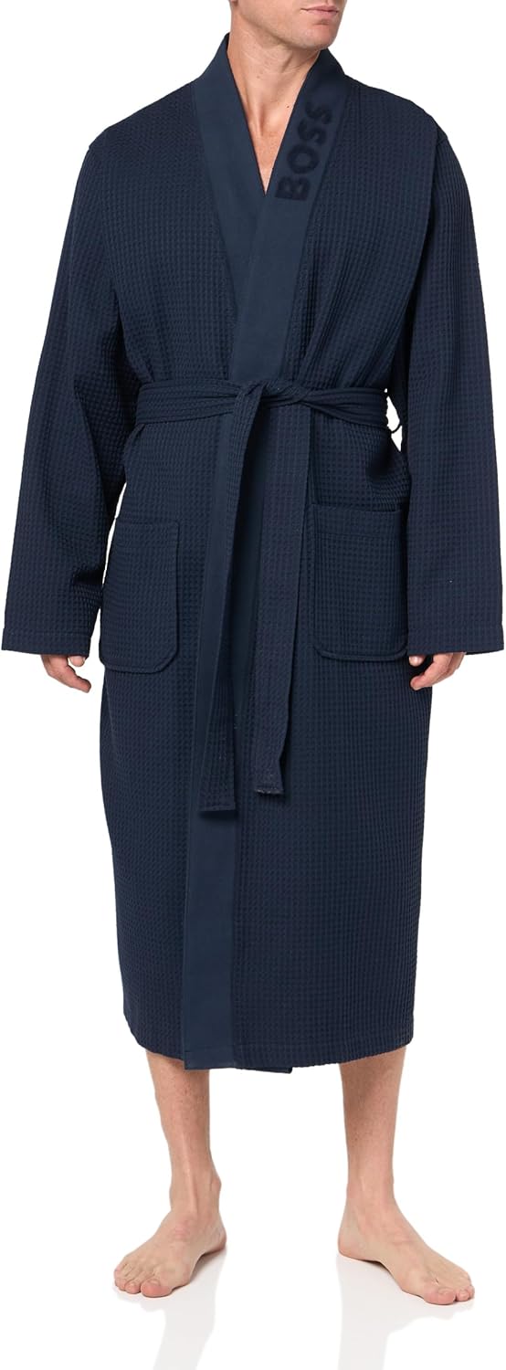 BOSS Мужской халат Waffle, Oxford Blue
BOSS Мужской халат Waffle, Oxford Blue