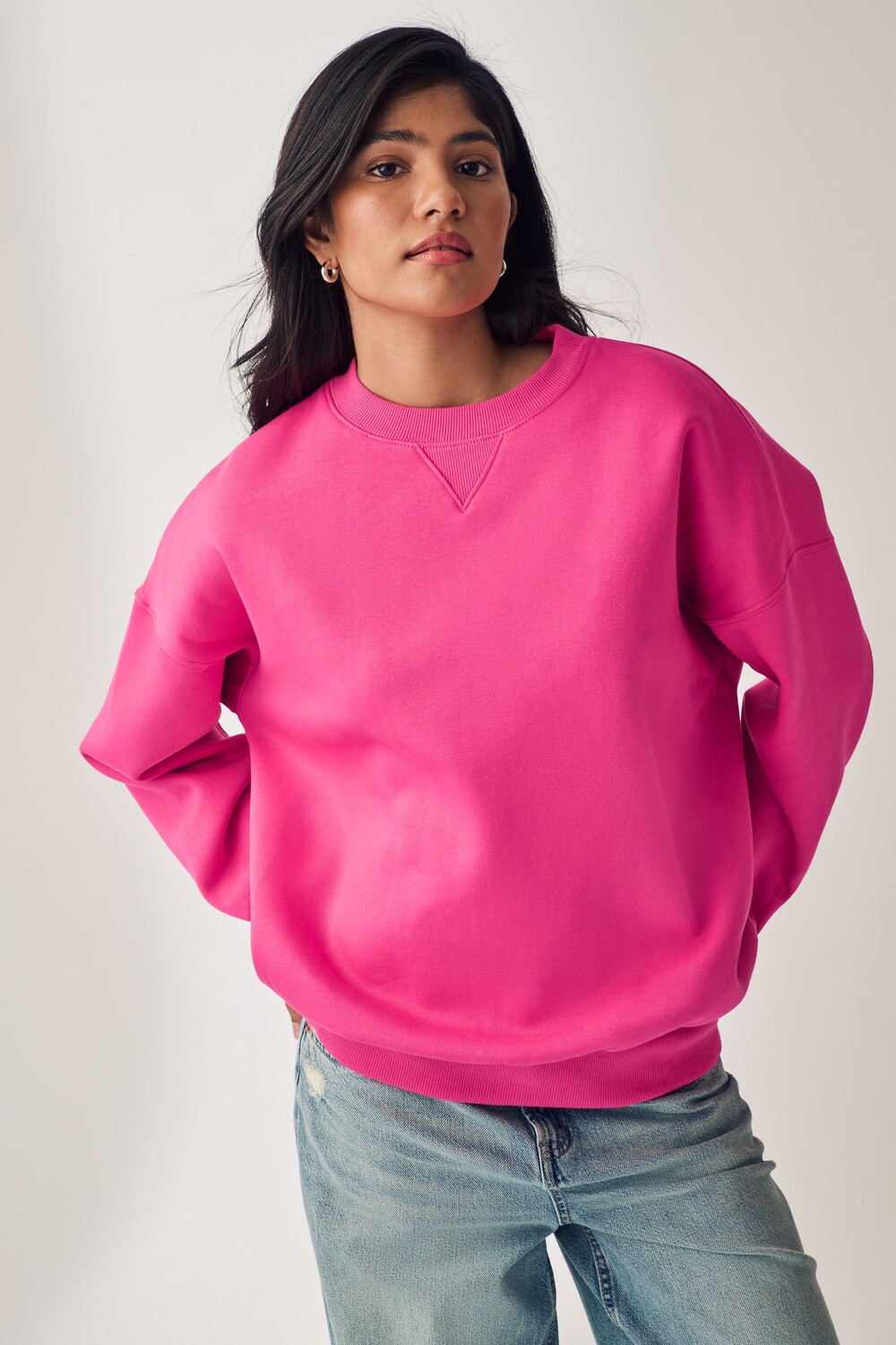 Толстовка свободного кроя из плотной ткани с начесом, удлиненная, с круглым вырезом Next, розовый
Толстовка свободного кроя из плотной ткани с начесом, удлиненная, с круглым вырезом Next, розовый