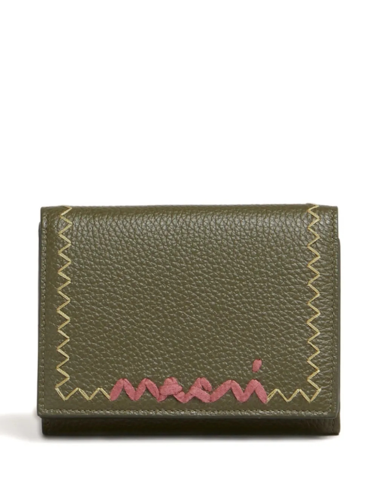 Складной кошелек из текстурированной кожи Marni, зеленый
Складной кошелек из текстурированной кожи Marni, зеленый