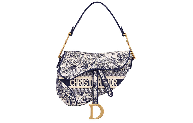 DIOR Седло вышивка седло сумка через плечо ручная средняя женская синяя
DIOR Седло вышивка седло сумка через плечо ручная средняя женская синяя
