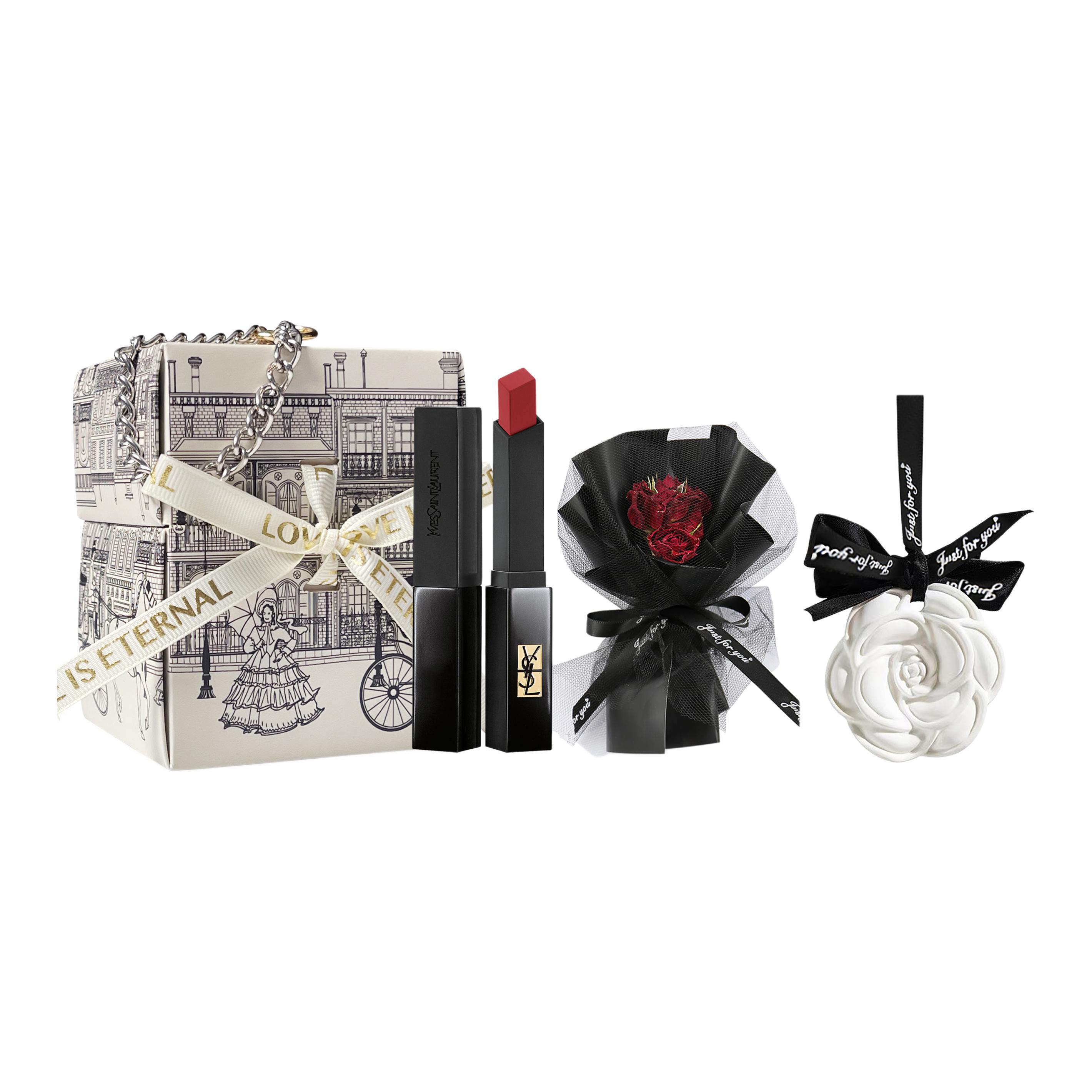 Набор помады little gold bar для женщин SAINT LAURENT, Small черный Stripes #302 Cameo коричневый 2g+черный Beauty Bouquet+Camellia Aromatherapy+черный Angel Box
Набор помады little gold bar для женщин SAINT LAURENT, Small черный Stripes #302 Cameo коричневый 2g+черный Beauty Bouquet+Camellia Aromatherapy+черный Angel Box