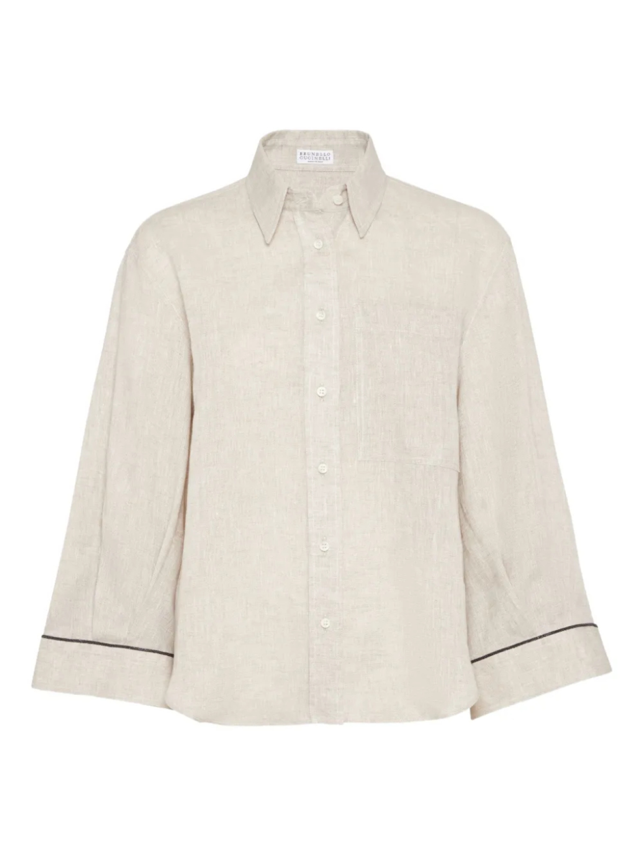 Brunello Cucinelli рубашка с декором Monili, нейтральный
Brunello Cucinelli рубашка с декором Monili, нейтральный