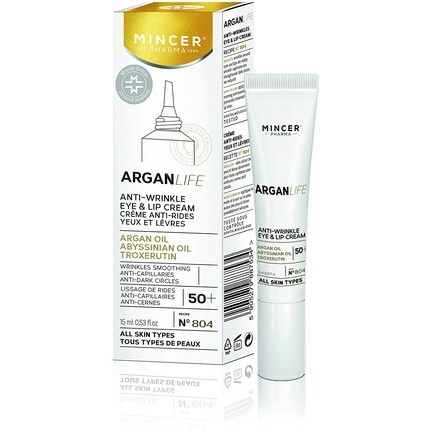 Mincer Pharma Argan Life 50+ Крем против морщин, против капилляров, против темных кругов, крем для глаз и губ, 15 мл, Mincer Est. Pharma 1989
Mincer Pharma Argan Life 50+ Крем против морщин, против капилляров, против темных кругов, крем для глаз и губ, 15 мл, Mincer Est. Pharma 1989