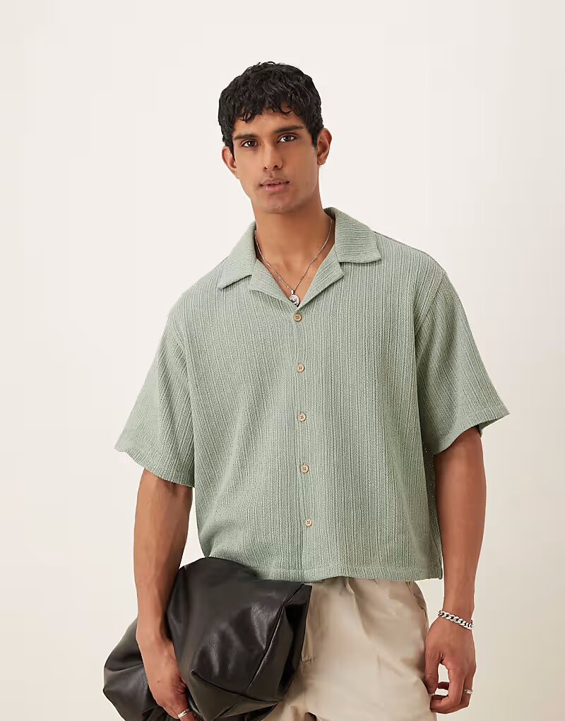 ASOS DESIGN свободная трикотажная рубашка свободного кроя с коротким рукавом цвета хаки
ASOS DESIGN свободная трикотажная рубашка свободного кроя с коротким рукавом цвета хаки