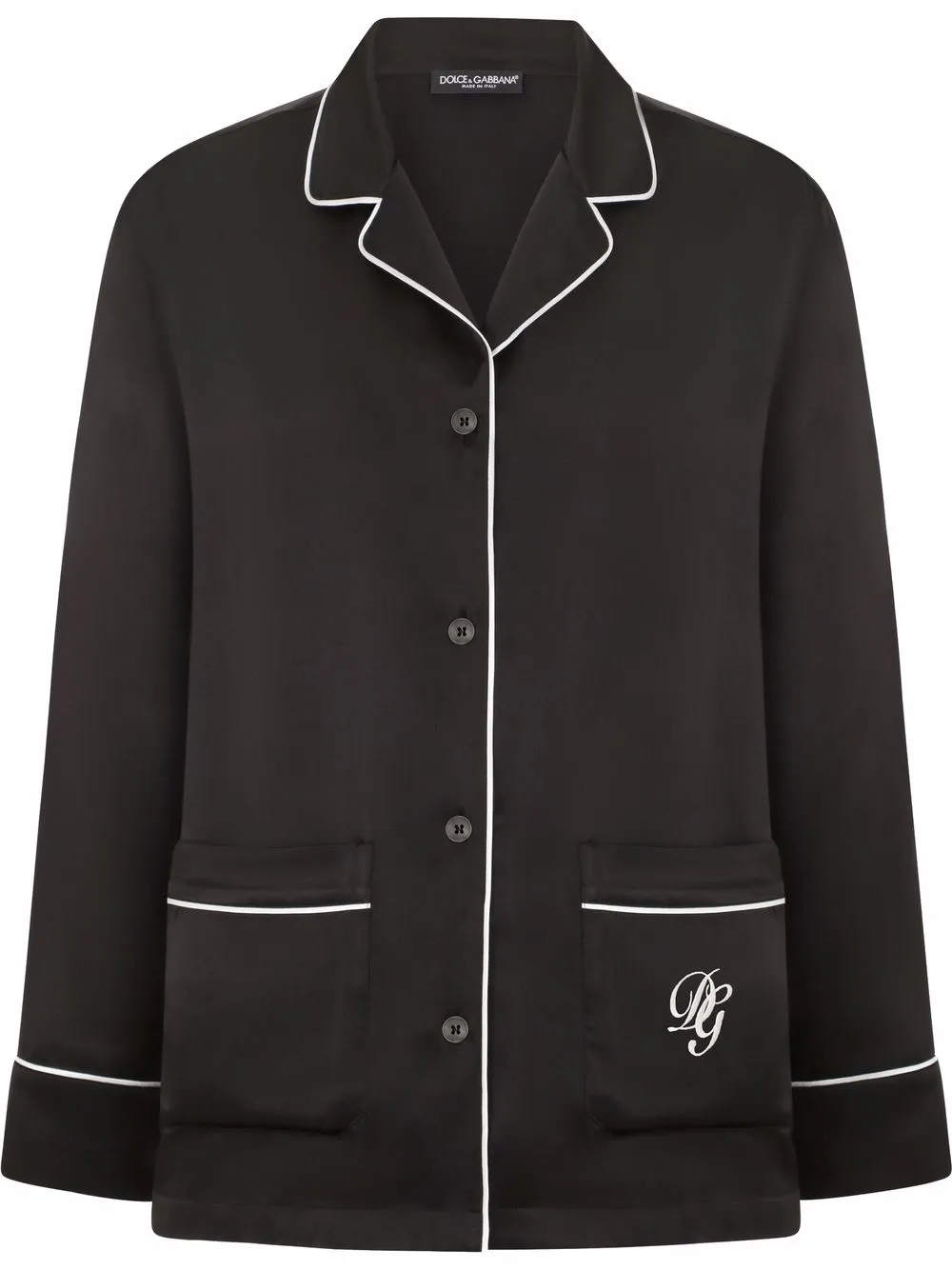 Атласная рубашка с вышитым логотипом DOLCE & GABBANA, черный
Атласная рубашка с вышитым логотипом DOLCE & GABBANA, черный