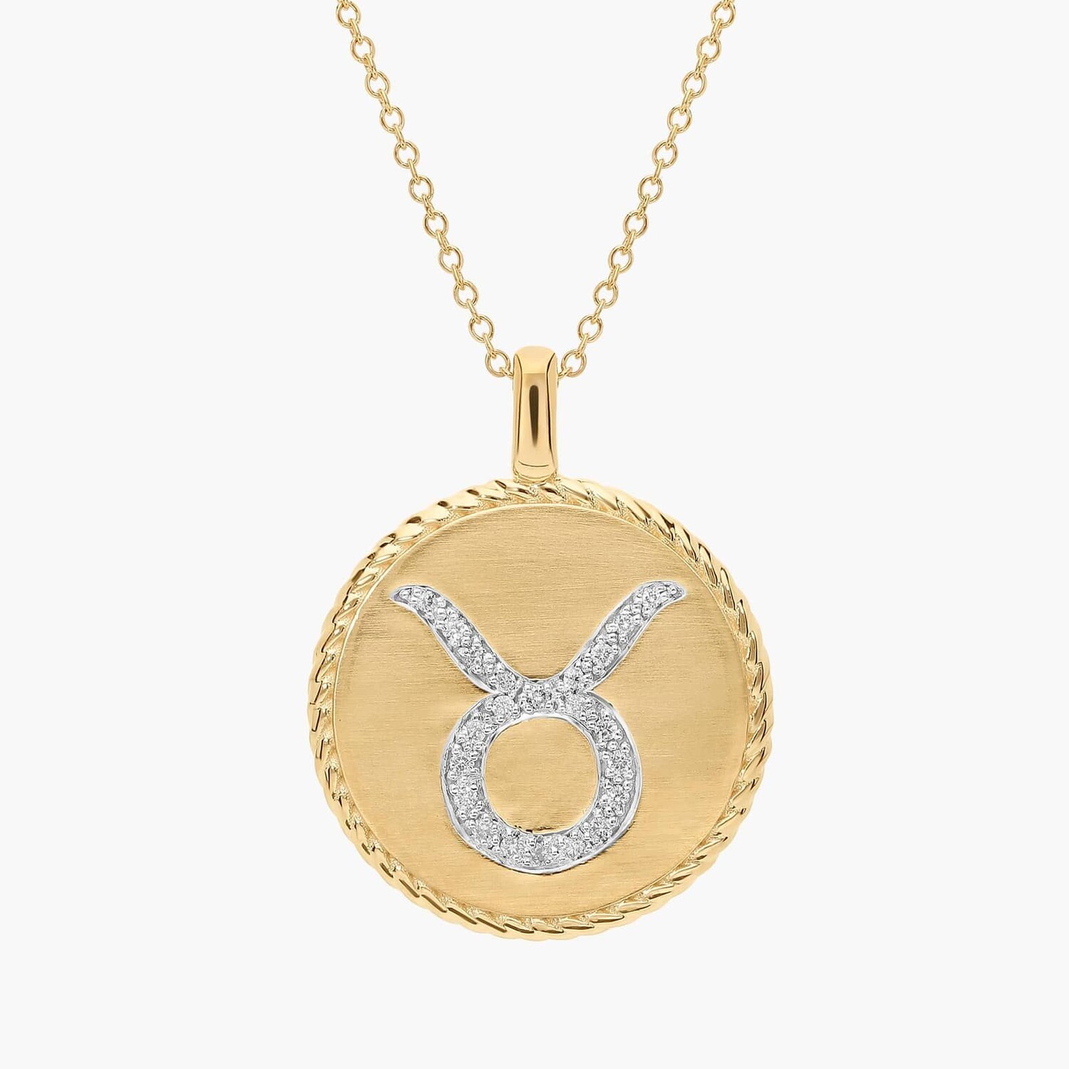 Подвеска со знаком зодиака Телец из желтого золота 14 карат с бриллиантами Blue Nile
Подвеска со знаком зодиака Телец из желтого золота 14 карат с бриллиантами Blue Nile