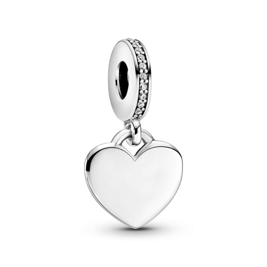 Шарм Engravable Heart Tag Dangle Pandora, стерлинговое серебро 
Шарм Engravable Heart Tag Dangle Pandora, стерлинговое серебро