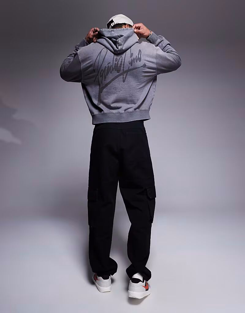 Толстовка свободного кроя с капюшоном ASOS DESIGN с принтом серого цвета с эффектом кислотной стирки
Толстовка свободного кроя с капюшоном ASOS DESIGN с принтом серого цвета с эффектом кислотной стирки