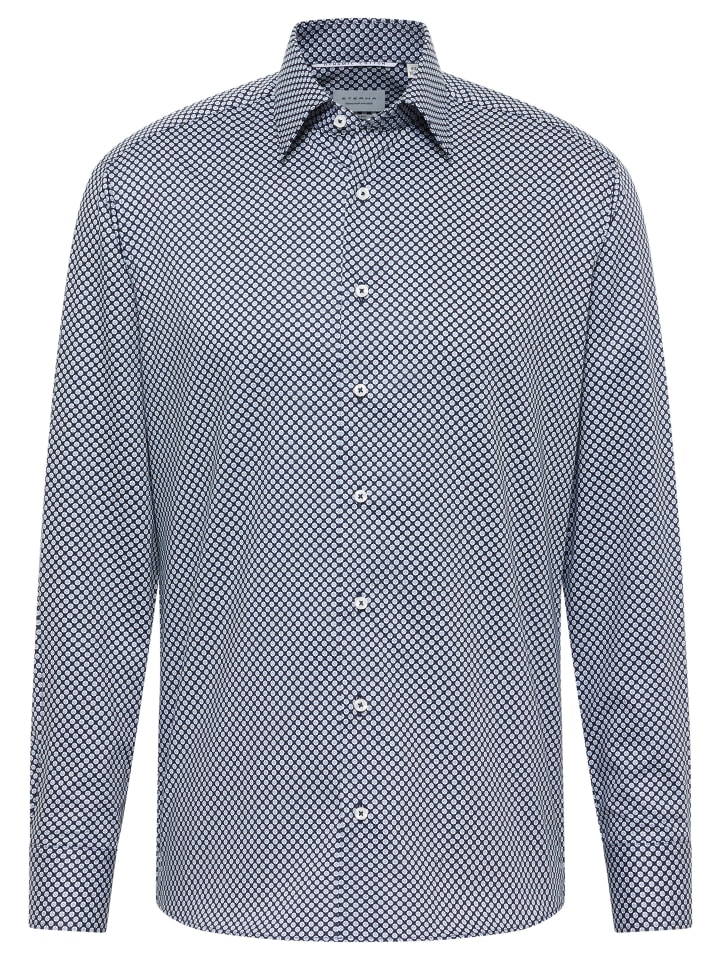 Рубашка приталенного кроя темно-синего цвета Eterna
Рубашка приталенного кроя темно-синего цвета Eterna