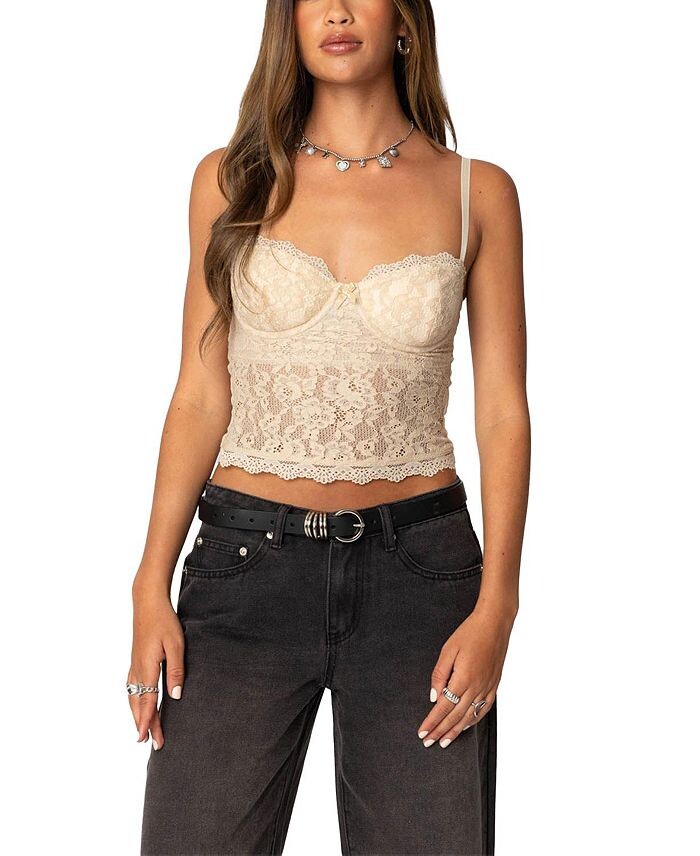 Прозрачный кружевной бюстгальтер Edikted Charisma, коричневый/бежевый
Прозрачный кружевной бюстгальтер Edikted Charisma, коричневый/бежевый