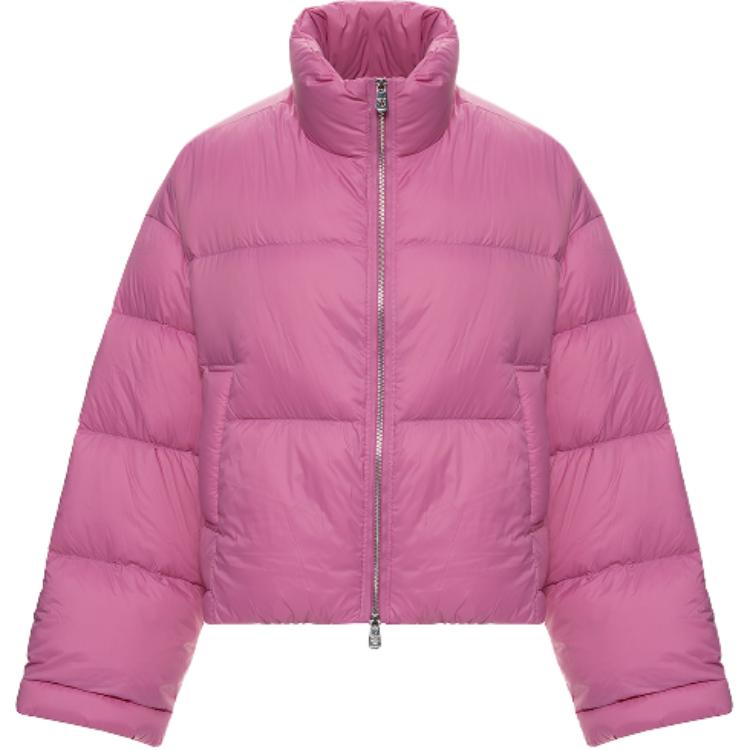 Pinko Пуховая куртка женская, розово-красная, с воротником-стойкой
Pinko Пуховая куртка женская, розово-красная, с воротником-стойкой