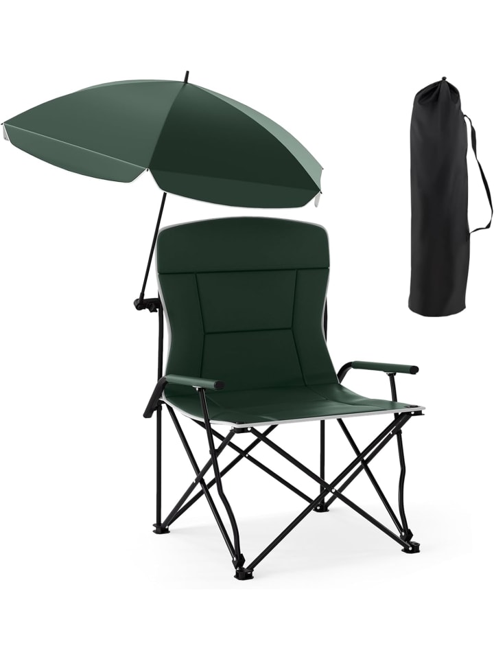 COSTWAY Складной походный стул с навесом, зеленого цвета
COSTWAY Складной походный стул с навесом, зеленого цвета