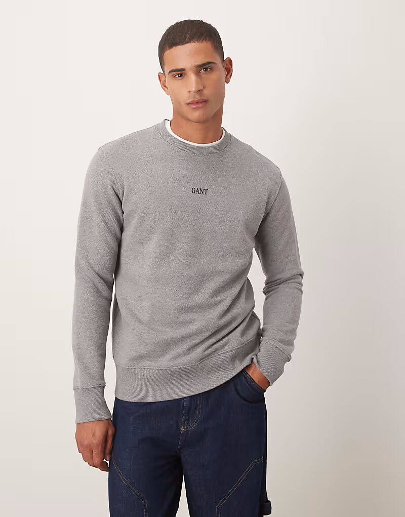 Толстовка с маленьким центральным логотипом серого цвета Gant
Толстовка с маленьким центральным логотипом серого цвета Gant