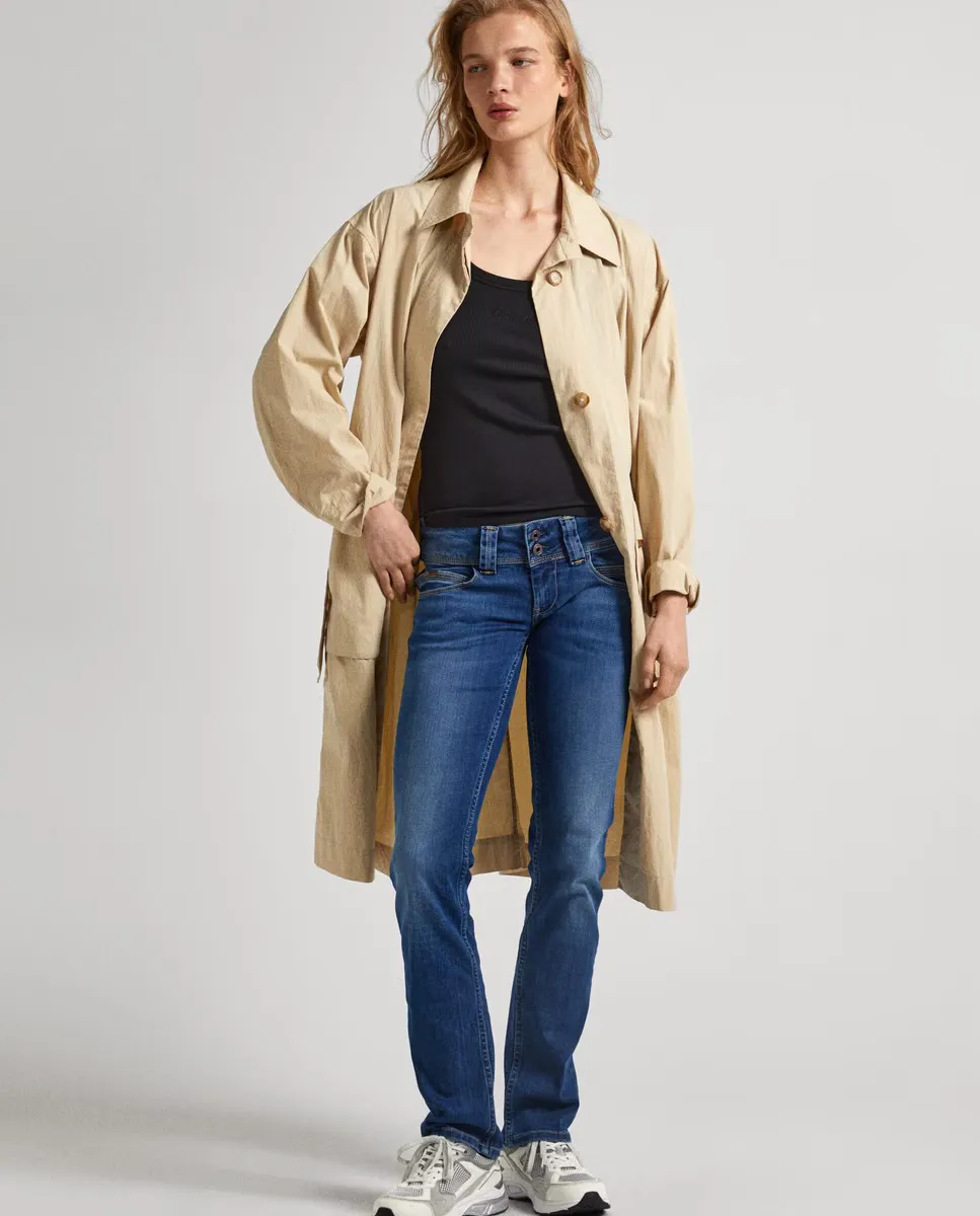 Женские прямые джинсы с низкой посадкой и эффектом потертости Pepe Jeans, синий
Женские прямые джинсы с низкой посадкой и эффектом потертости Pepe Jeans, синий