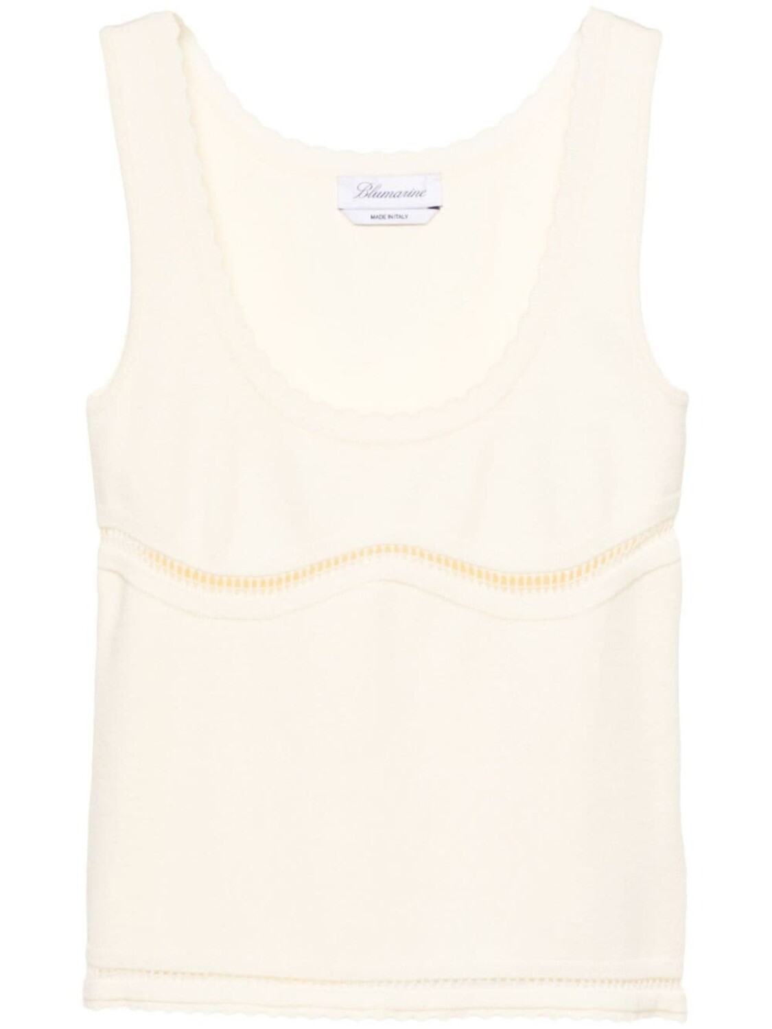Blumarine вырезанная детальная майка, нейтральный цвет 
Blumarine вырезанная детальная майка, нейтральный цвет