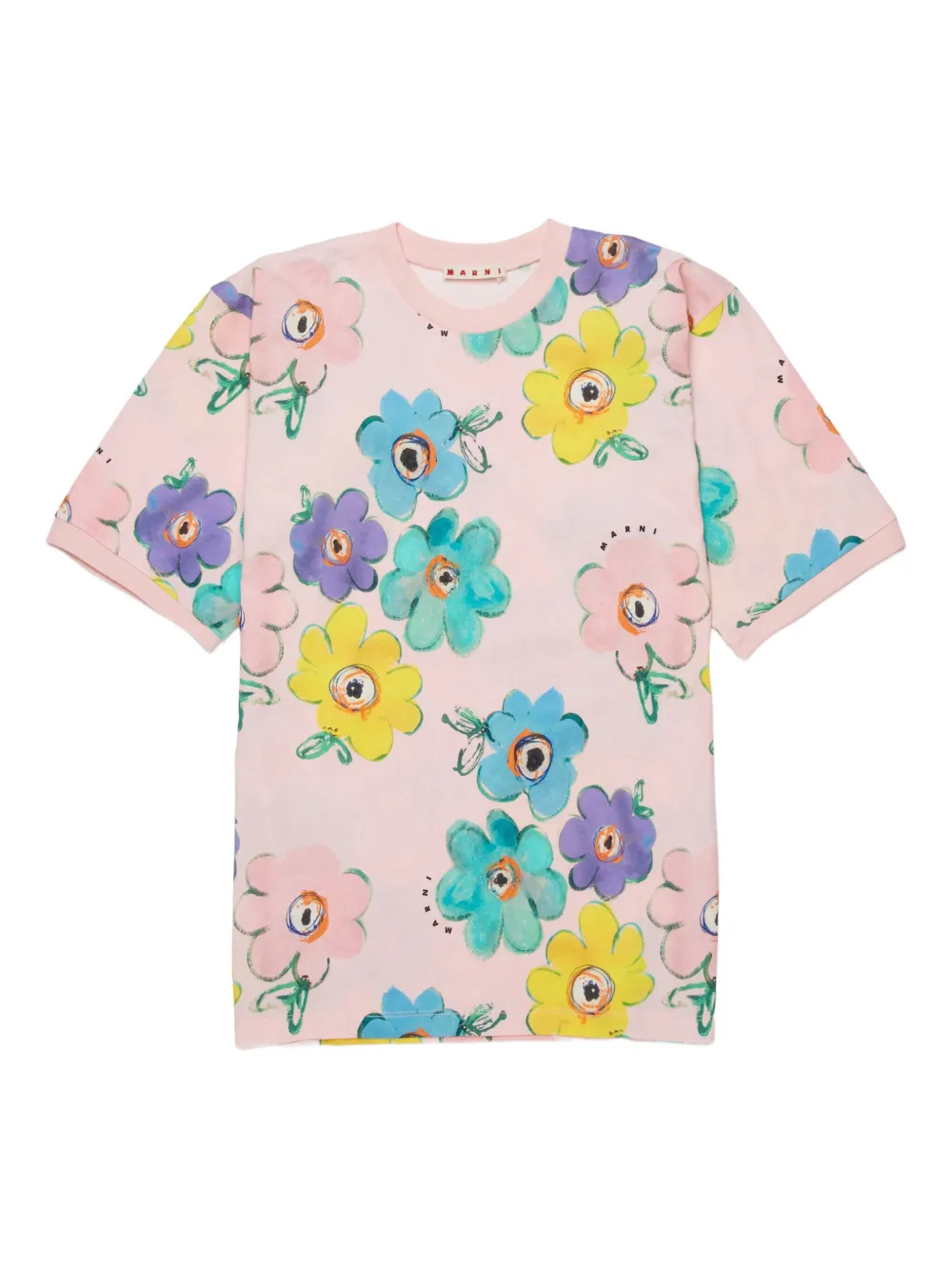 Рубашка с короткими рукавами и цветочным узором Marni Kids, розовый
Рубашка с короткими рукавами и цветочным узором Marni Kids, розовый