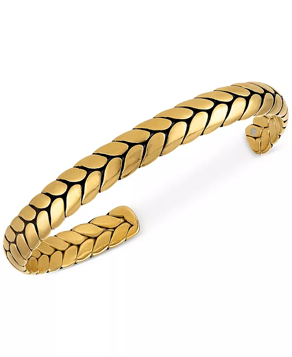 Браслет-Манжета плетеного типа из нержавеющей стали с ионным покрытием золотистого оттенка, эксклюзивно в Macy's Esquire Men'S Jewelry, gold-tone
Браслет-Манжета плетеного типа из нержавеющей стали с ионным покрытием золотистого оттенка, эксклюзивно в Macy's Esquire Men'S Jewelry, gold-tone