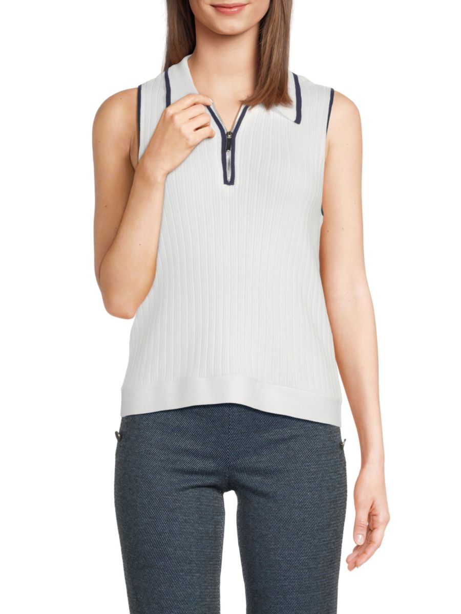 Жилет-свитер в рубчик Saks Fifth Avenue, цвет Frost White Navy
Жилет-свитер в рубчик Saks Fifth Avenue, цвет Frost White Navy