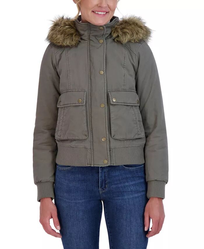 Куртка-бомбер для женщин из хлопка с отделкой из искусственного меха для подростков Sebby, зеленый
Куртка-бомбер для женщин из хлопка с отделкой из искусственного меха для подростков Sebby, зеленый