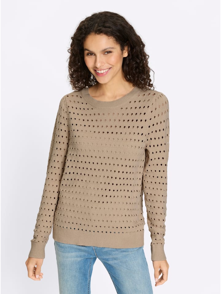 Тонкий вязаный свитер бежевого цвета Heine
Тонкий вязаный свитер бежевого цвета Heine