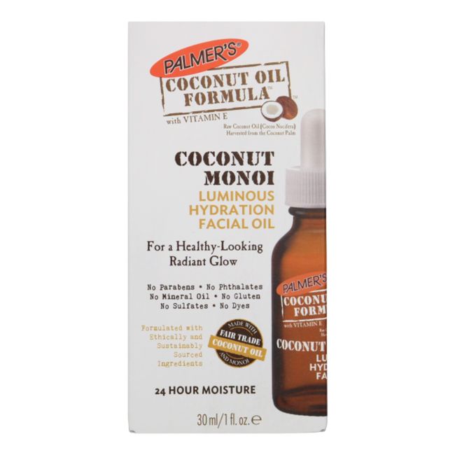 Кокосовое монои сияющее увлажняющее масло для лица Palmer's, 30 мл
Кокосовое монои сияющее увлажняющее масло для лица Palmer's, 30 мл