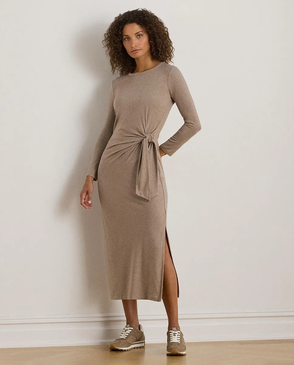 Миди-платье с лодочковым вырезом и узлом Lauren Ralph Lauren, бежевый
Миди-платье с лодочковым вырезом и узлом Lauren Ralph Lauren, бежевый