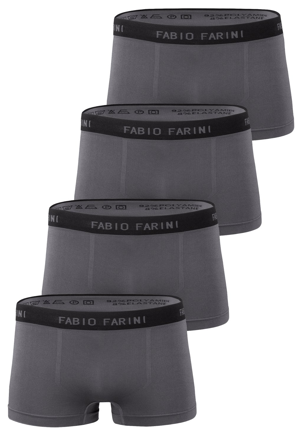 Боксеры 4ER PACK MIKROFASER RETROSHORTS BOXER ENG ANLIEGEND Fabio Farini, темно-серый
Боксеры 4ER PACK MIKROFASER RETROSHORTS BOXER ENG ANLIEGEND Fabio Farini, темно-серый
