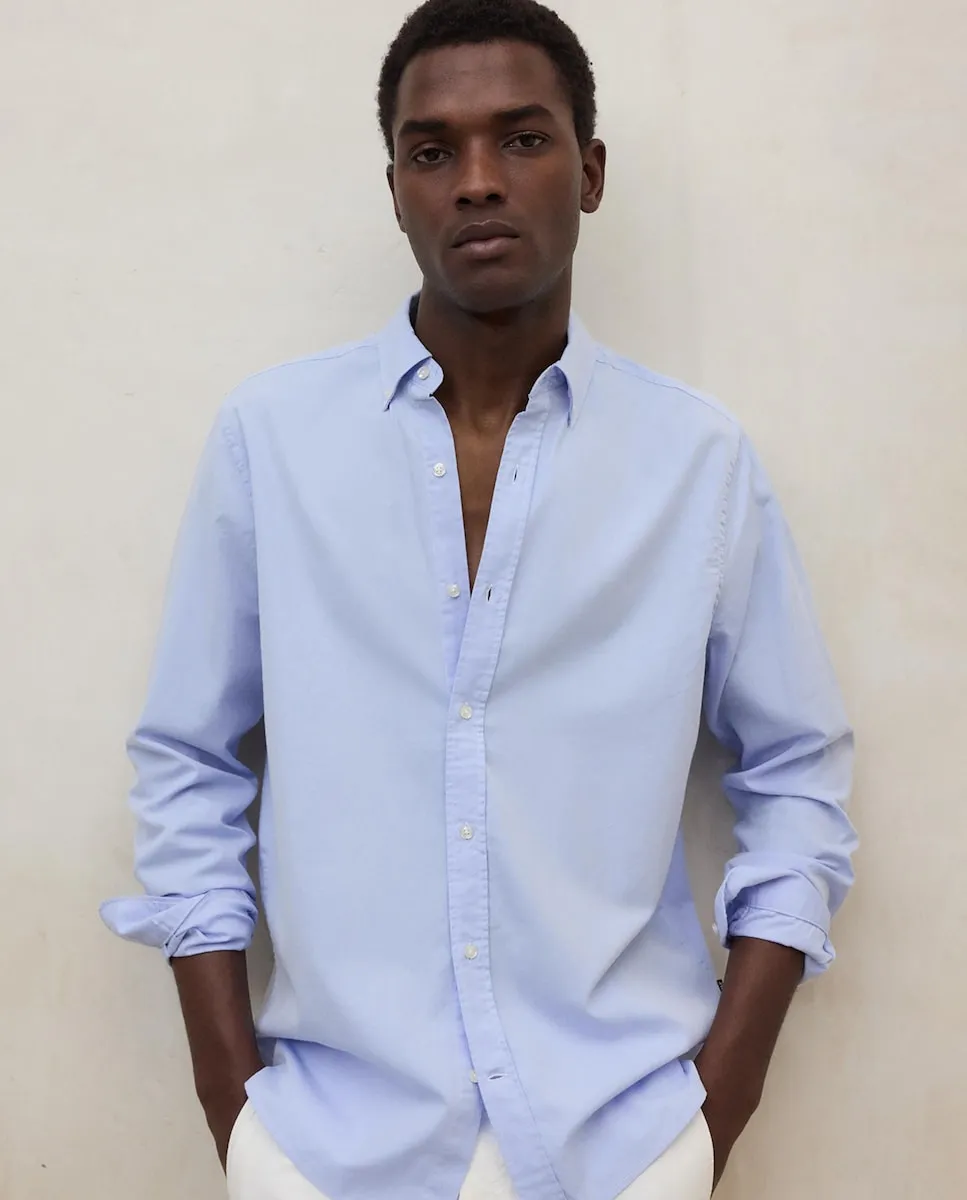 Мужская рубашка с длинным рукавом, гладкая, с застежкой на пуговицах на манжетах Ecoalf, синий
Мужская рубашка с длинным рукавом, гладкая, с застежкой на пуговицах на манжетах Ecoalf, синий