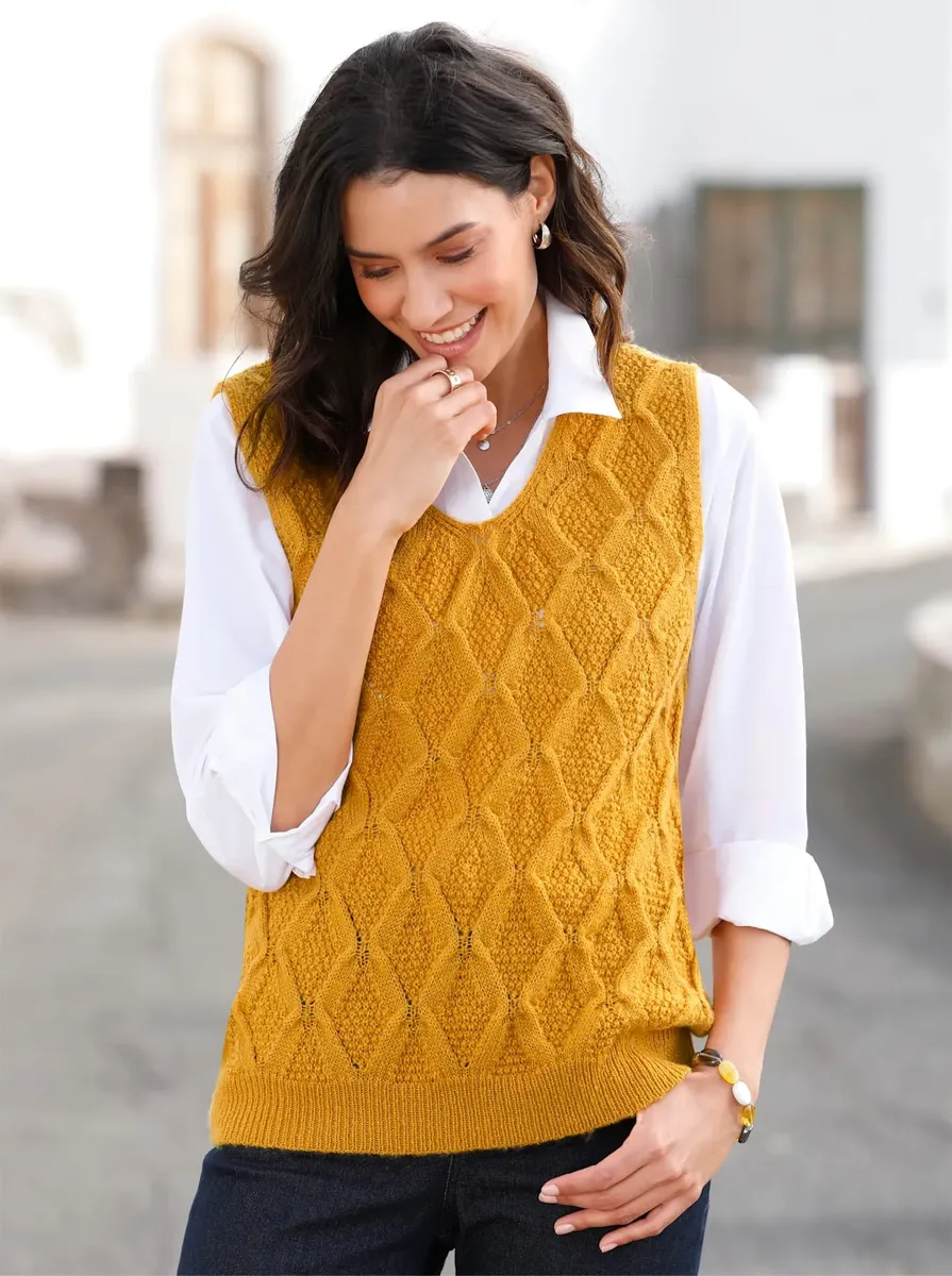 Вдохновение свитер-жилет "свитер-жилет" Inspirationen, цвет Ocker
Вдохновение свитер-жилет "свитер-жилет" Inspirationen, цвет Ocker