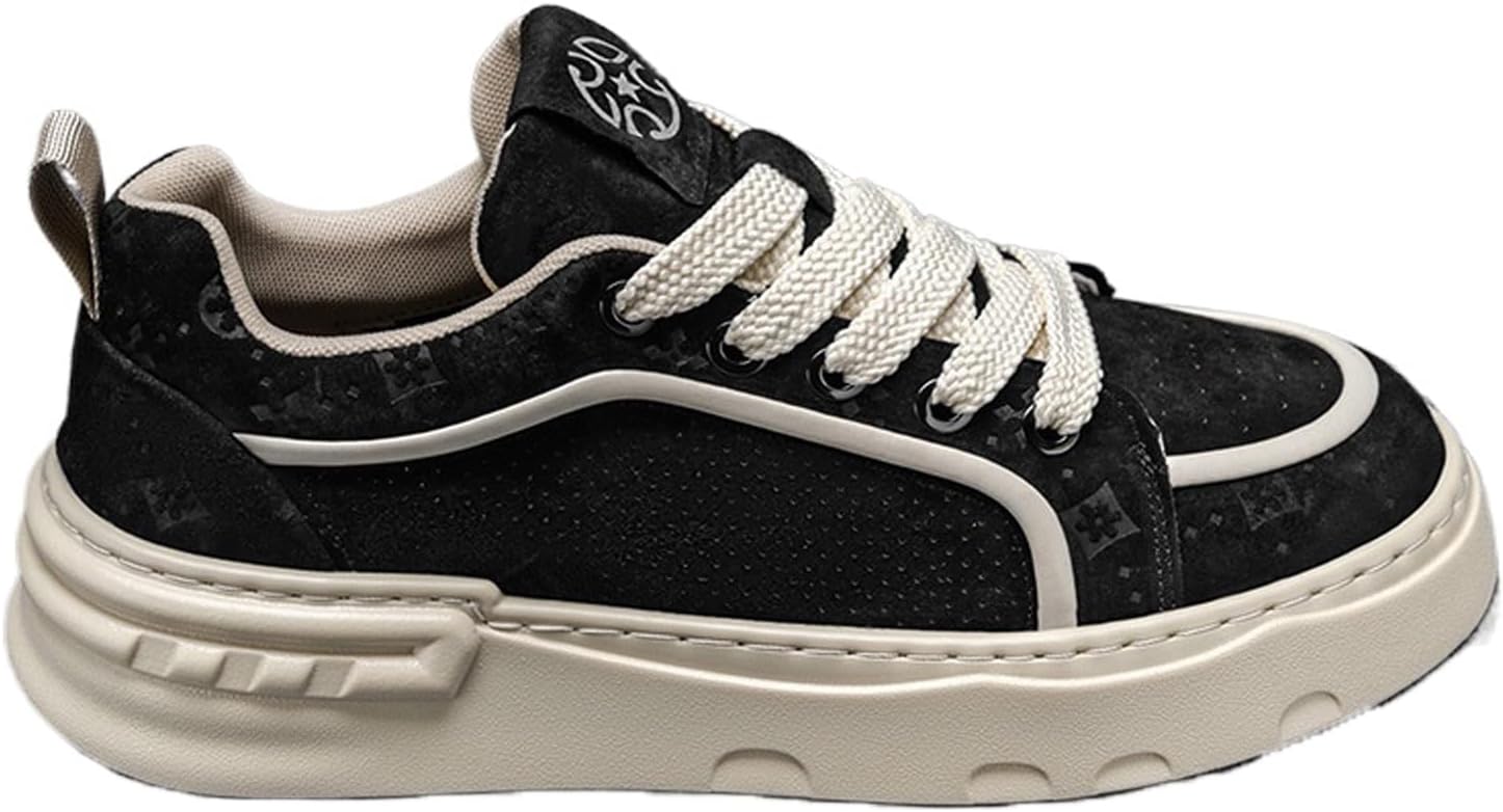 Мужские сникерсы HOUDBDOL с толстой подошвой, повседневные кожаные противоскользящие прогулочные туфли, модные низкие кеды на шнуровке в стиле скейтборда, ретро-стритвир, подходят для школы, свиданий и работы, черный
Мужские сникерсы HOUDBDOL с толстой подошвой, повседневные кожаные противоскользящие прогулочные туфли, модные низкие кеды на шнуровке в стиле скейтборда, ретро-стритвир, подходят для школы, свиданий и работы, черный