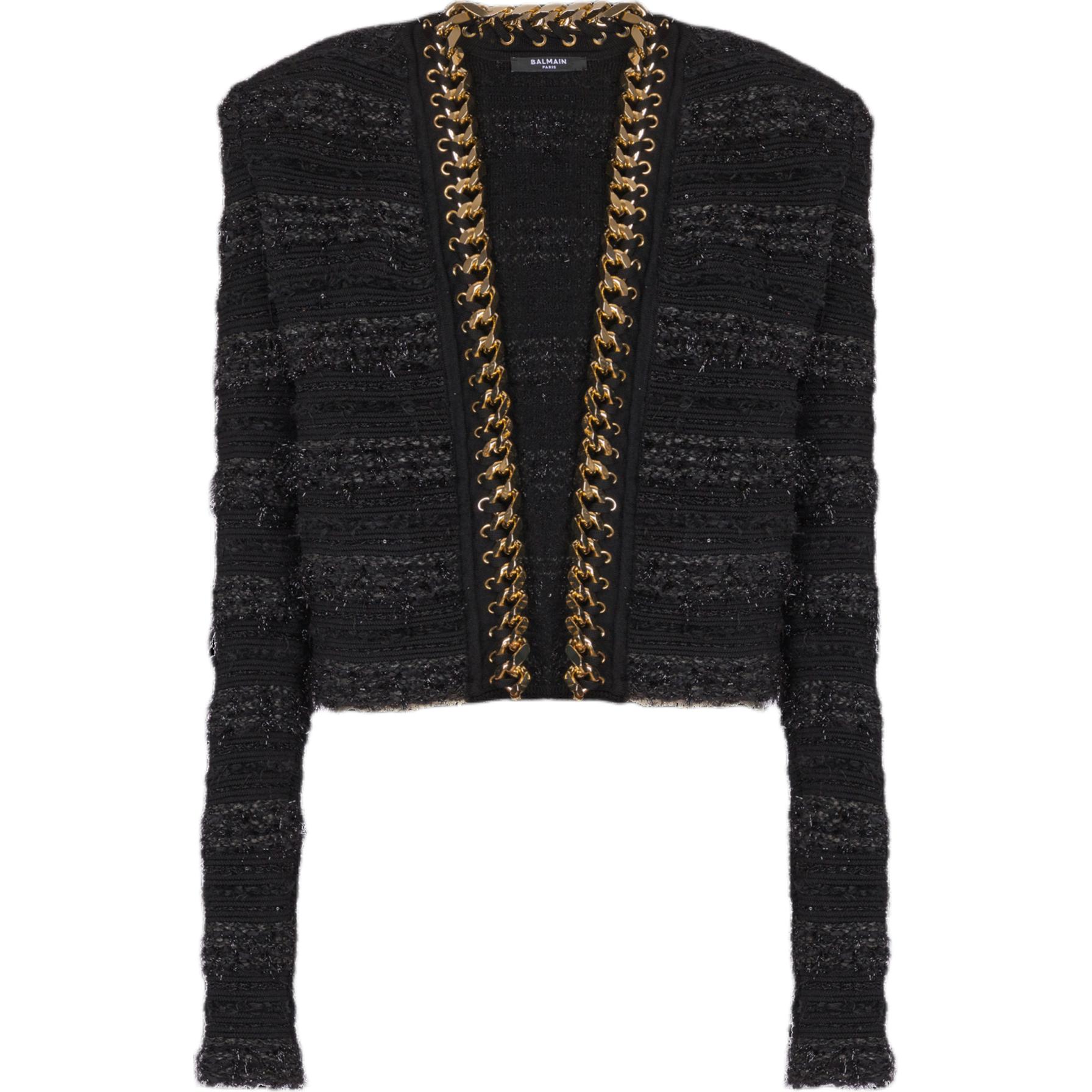 BALMAIN Куртка с цепными деталями, Black 
BALMAIN Куртка с цепными деталями, Black