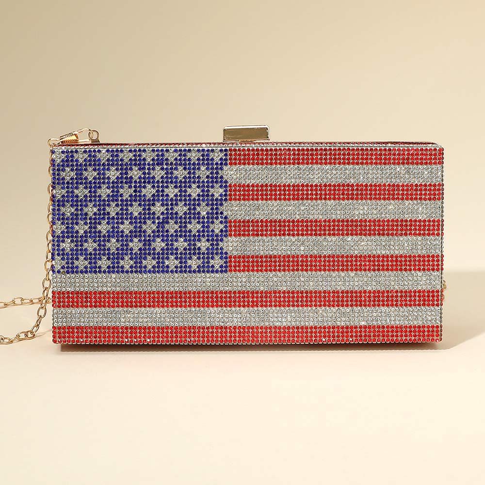 Сумка-клатч/кроссбоди с блестящим американским флагом, украшенная стразами FASHNZFAB, красный
Сумка-клатч/кроссбоди с блестящим американским флагом, украшенная стразами FASHNZFAB, красный