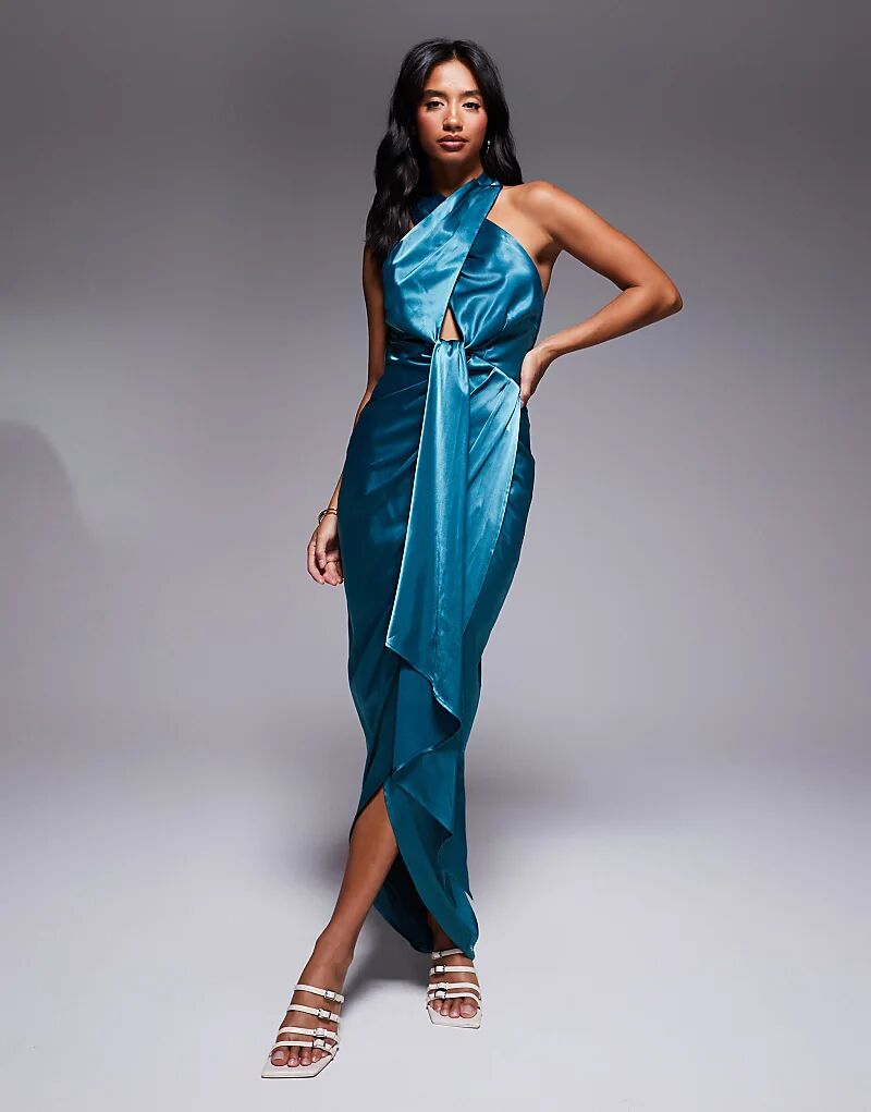 Платье TFNC Petite с халтер-холкой и юбкой-халатом из бирюзового атласа
Платье TFNC Petite с халтер-холкой и юбкой-халатом из бирюзового атласа