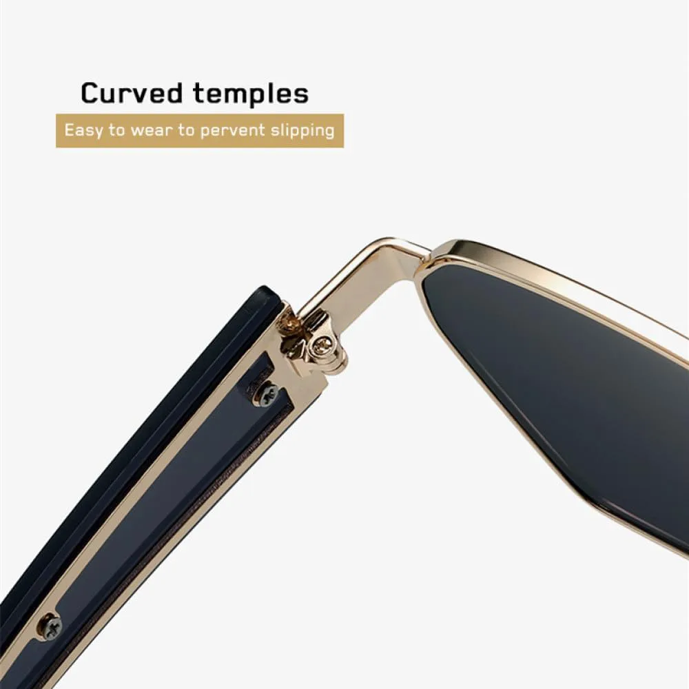 Модные металлические квадратные женские солнцезащитные очки, роскошные солнцезащитные очки в крупной оправе с многоугольными линзами, из сплава LVTFCO, Gold Gray
Модные металлические квадратные женские солнцезащитные очки, роскошные солнцезащитные очки в крупной оправе с многоугольными линзами, из сплава LVTFCO, Gold Gray