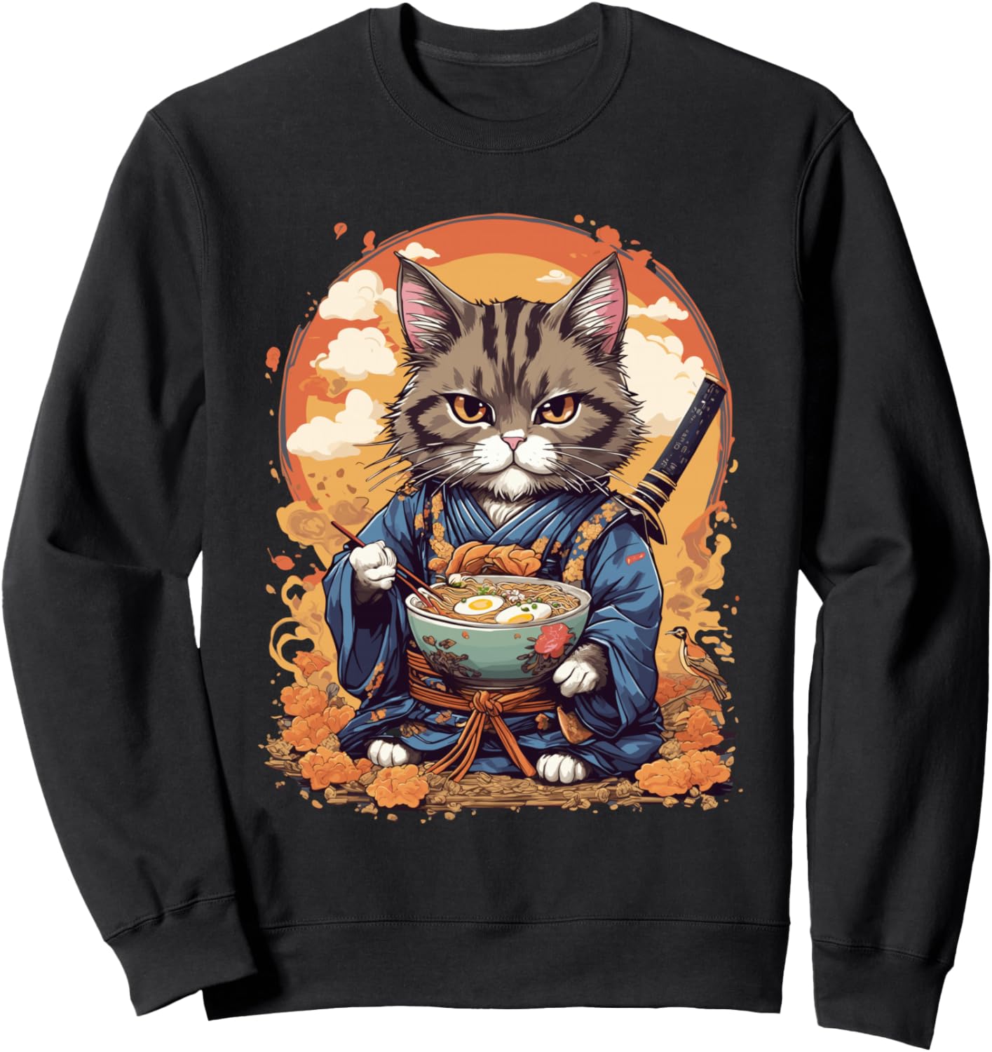 Толстовка, Кот-самурай ест лапшу рамен фо в японской милой толстовке Ramen Pho Noodles Soup Anime Kawaii Kitty Designs, черный
Толстовка, Кот-самурай ест лапшу рамен фо в японской милой толстовке Ramen Pho Noodles Soup Anime Kawaii Kitty Designs, черный