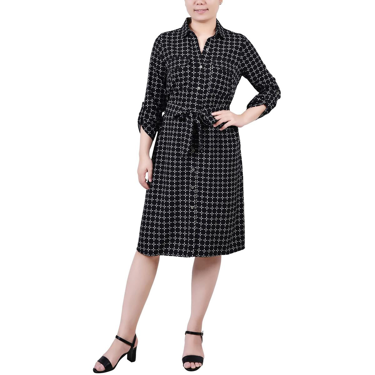 Платье-рубашка длиной до колена с принтом для женщин Petites NY Collection, цвет black white line box
Платье-рубашка длиной до колена с принтом для женщин Petites NY Collection, цвет black white line box