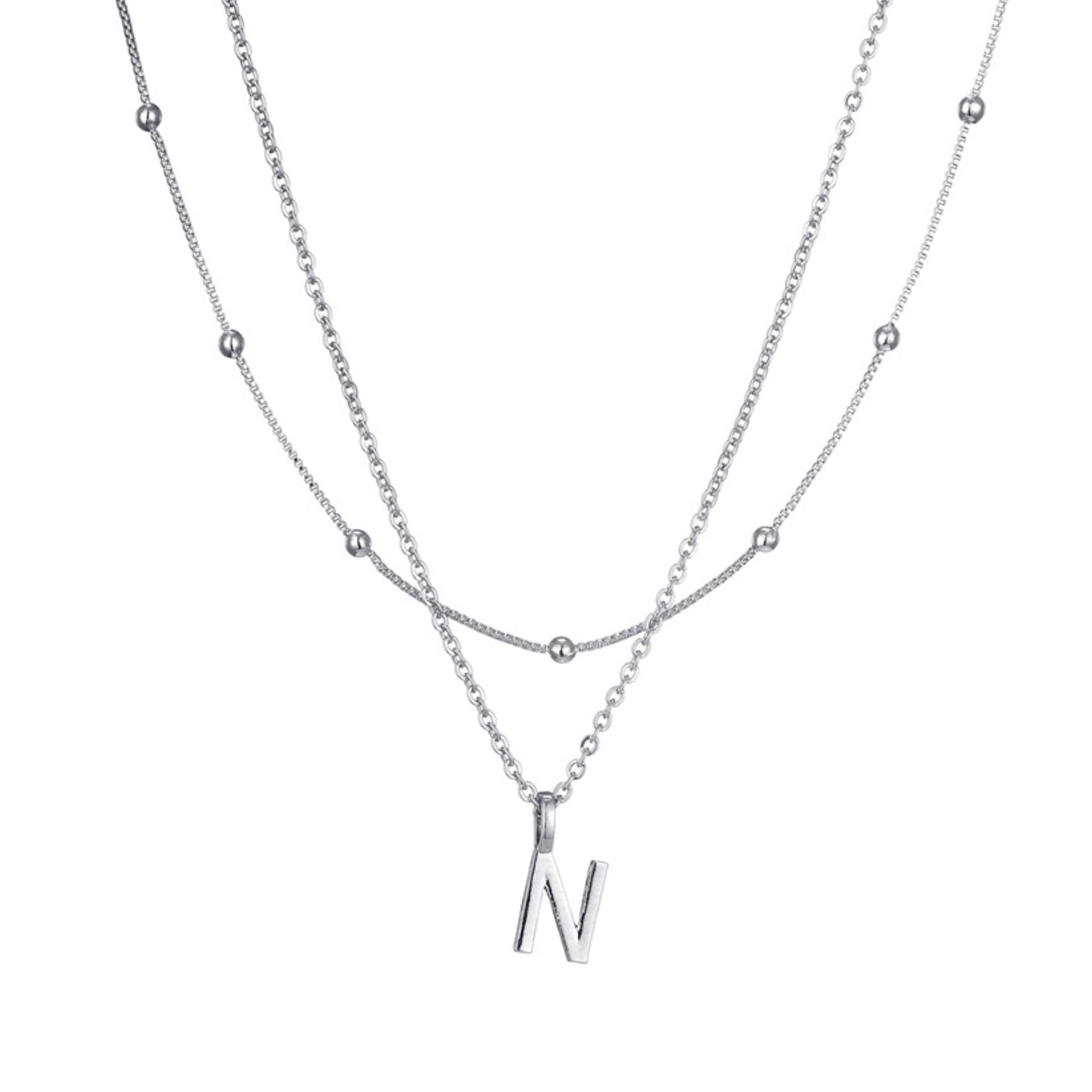 Посеребренное многослойное ожерелье с инициалами Adornia, Silver-N
Посеребренное многослойное ожерелье с инициалами Adornia, Silver-N