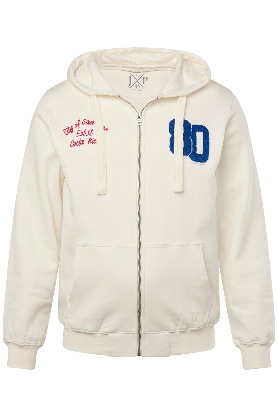 Худи с капюшоном на молнии JP1880, Off white
Худи с капюшоном на молнии JP1880, Off white