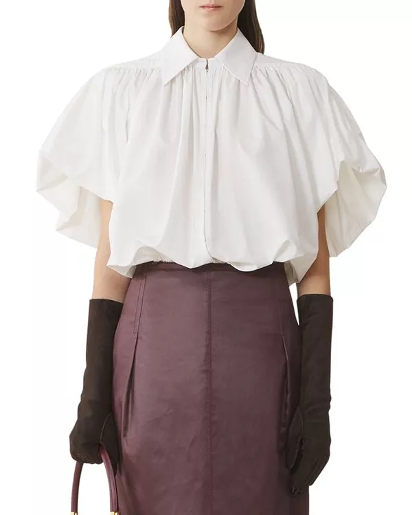 Топ из хлопкового поплина Lanvin, белый
Топ из хлопкового поплина Lanvin, белый