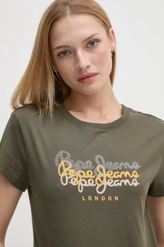 Хлопковая футболка GALEY Pepe Jeans, зеленый 
Хлопковая футболка GALEY Pepe Jeans, зеленый