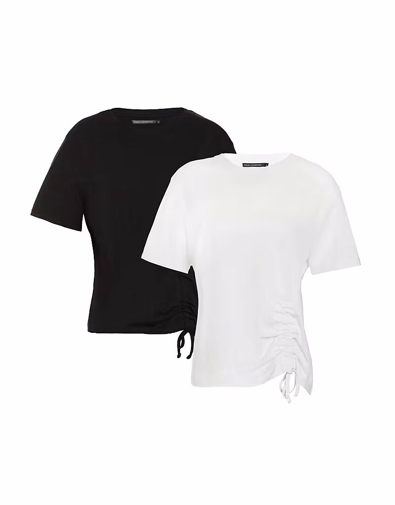 Набор из 2 хлопковых топов с короткими рукавами и круглым вырезом, отделкой рюшами, черного цвета French Connection
Набор из 2 хлопковых топов с короткими рукавами и круглым вырезом, отделкой рюшами, черного цвета French Connection