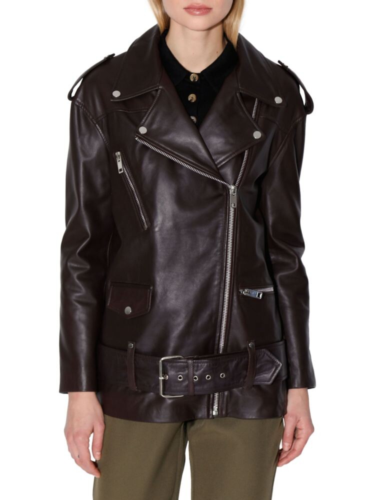 Кожаная байкерская куртка Emry Lamb Walter Baker, цвет Mocha 
Кожаная байкерская куртка Emry Lamb Walter Baker, цвет Mocha