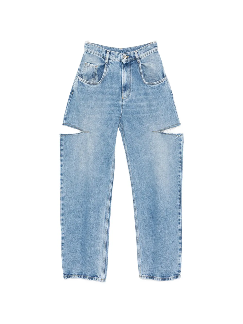 Джинсы с вырезами Mm6 Maison Margiela, синий
Джинсы с вырезами Mm6 Maison Margiela, синий