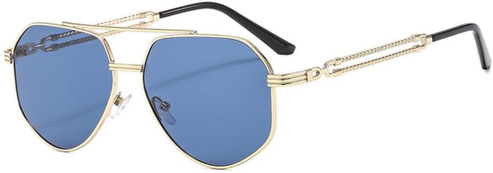 Модные мужские солнцезащитные очки с многоугольными металлическими двойными лучами, стильные, для вождения, роскошные, с защитой от УФ-излучения UV400 LVTFCO, Gold Blue
Модные мужские солнцезащитные очки с многоугольными металлическими двойными лучами, стильные, для вождения, роскошные, с защитой от УФ-излучения UV400 LVTFCO, Gold Blue