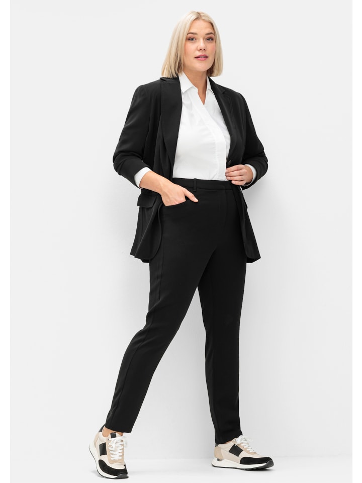 Тканевые брюки sheego, черный
Тканевые брюки sheego, черный