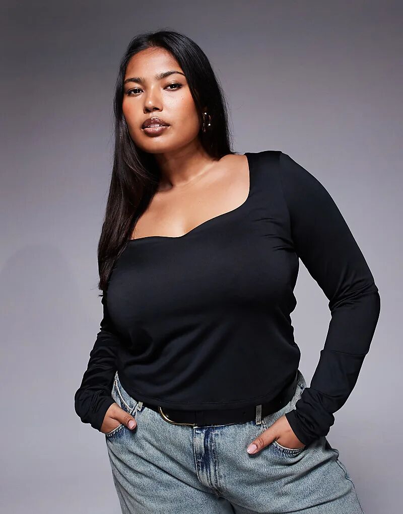 Двухслойный топ с длинными рукавами и сборкой на груди ASOS DESIGN Curve черного цвета Asos Curve
Двухслойный топ с длинными рукавами и сборкой на груди ASOS DESIGN Curve черного цвета Asos Curve