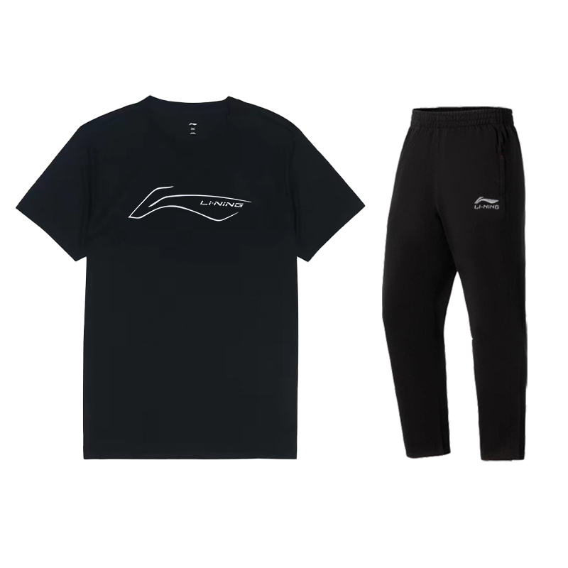 LINING Повседневный спортивный комплект Unisex из двух предметов Black White Blue
LINING Повседневный спортивный комплект Unisex из двух предметов Black White Blue